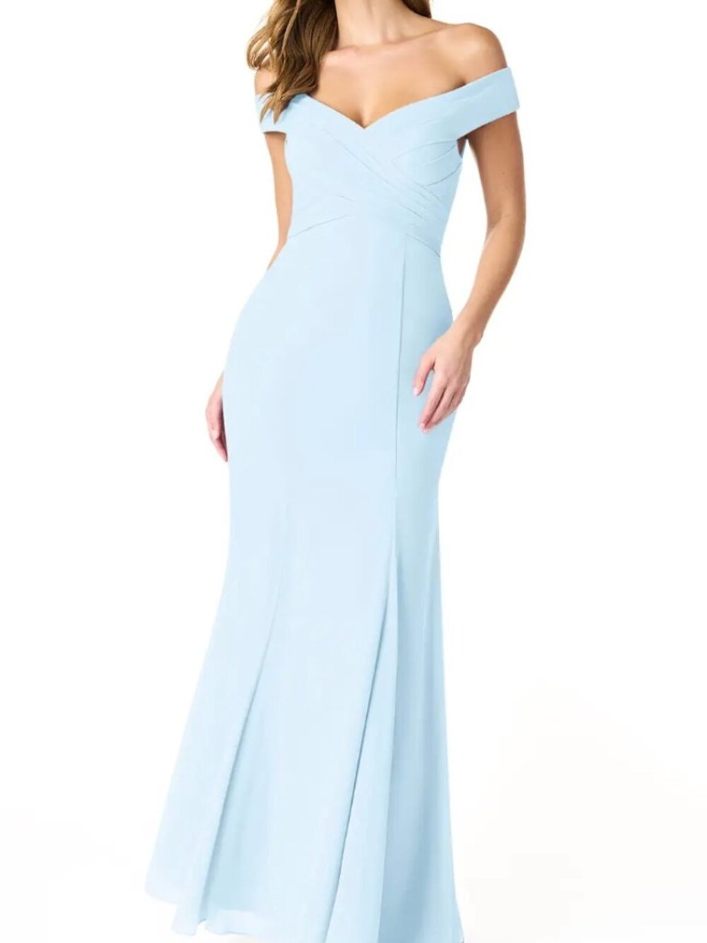 Azazie Lecia Sky Blue Bridesmaid Dress